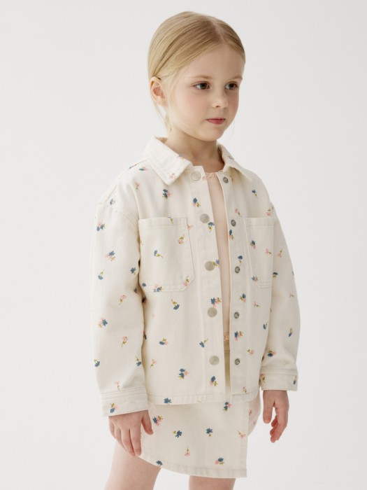 джинсовая рубашка с принтом для девочек 4610517538673 фотография