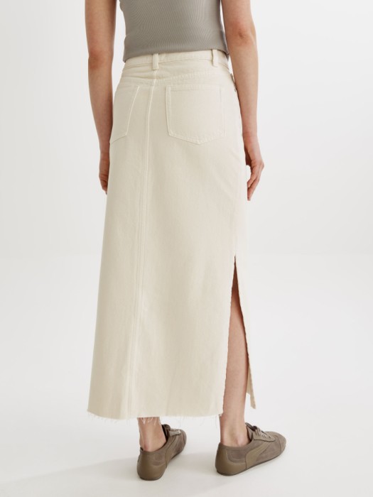 джинсовая юбка макси с боковыми разрезами из россии вид сбоку