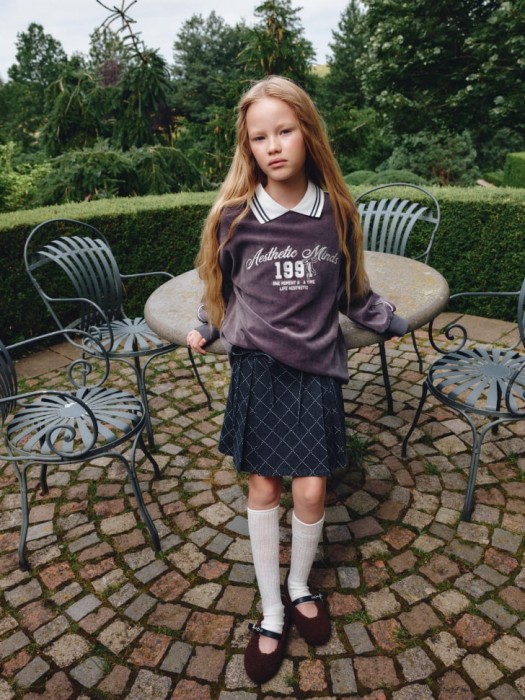 джинсовая юбка в складку для девочек 4680704995398 фотография