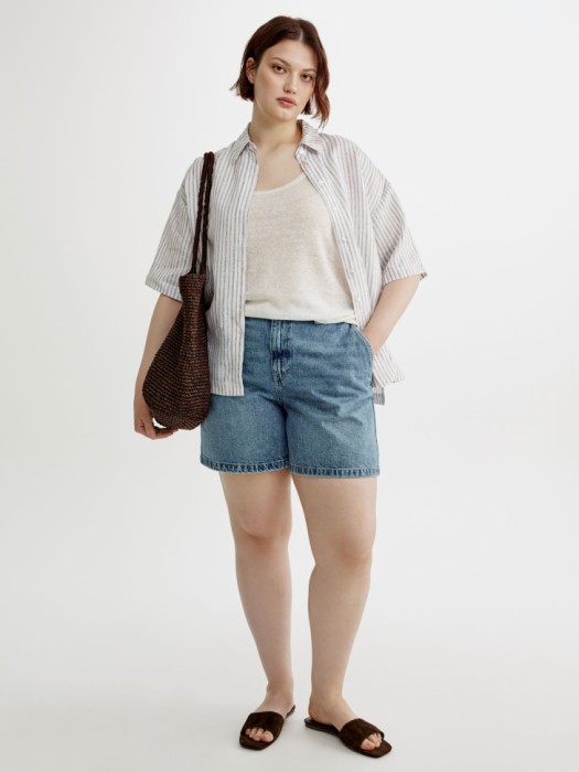 джинсовые шорты багги на резинке 4610517500441 фотография