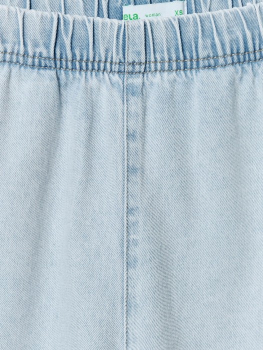 джинсовые шорты багги на резинке из россии вид сбоку