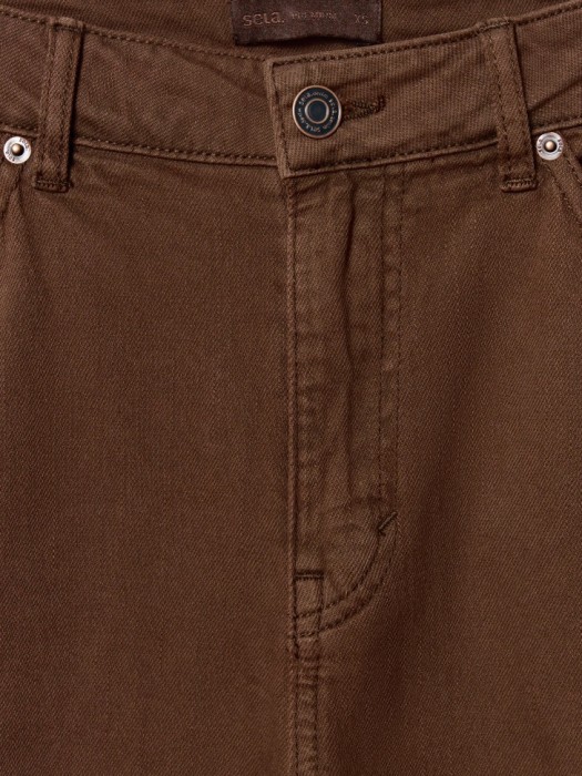 джинсовые шорты-бермуды премиум качества из хлопка спереди