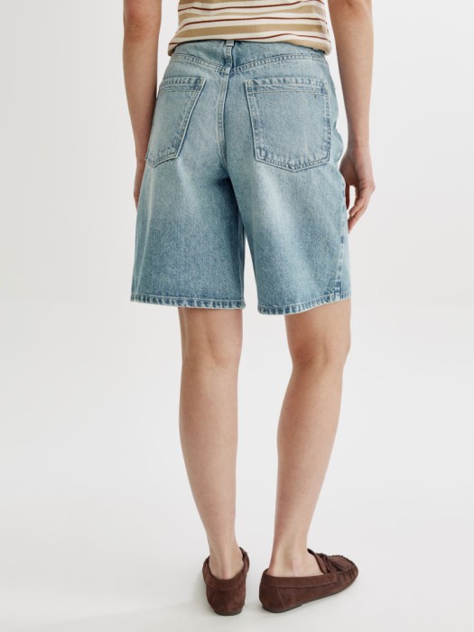 джинсовые шорты бермуды из россии вид сбоку