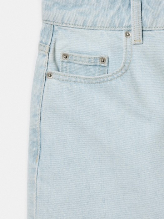 джинсовые шорты мом с высокой посадкой для взрослого возраста с изнаночной стороны