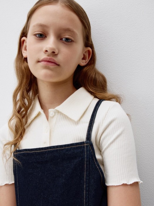 джинсовый сарафан для девочек из россии вид сбоку