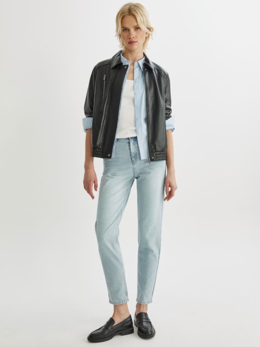 джинсы 404 мом на высокий рост от бренда sela вид слева