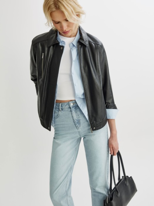 джинсы 404 мом на высокий рост из хлопка спереди