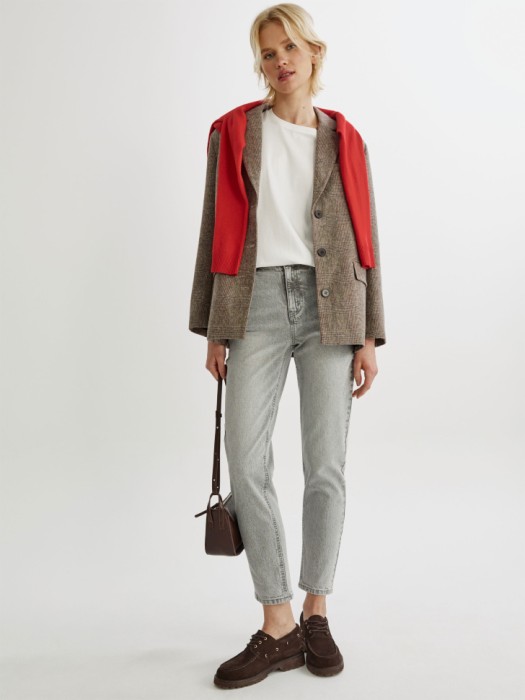 джинсы 404 мом на высокий рост от бренда sela вид слева