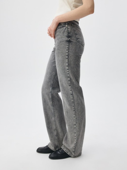 джинсы 411 wide leg tall из органического хлопка из хлопка спереди