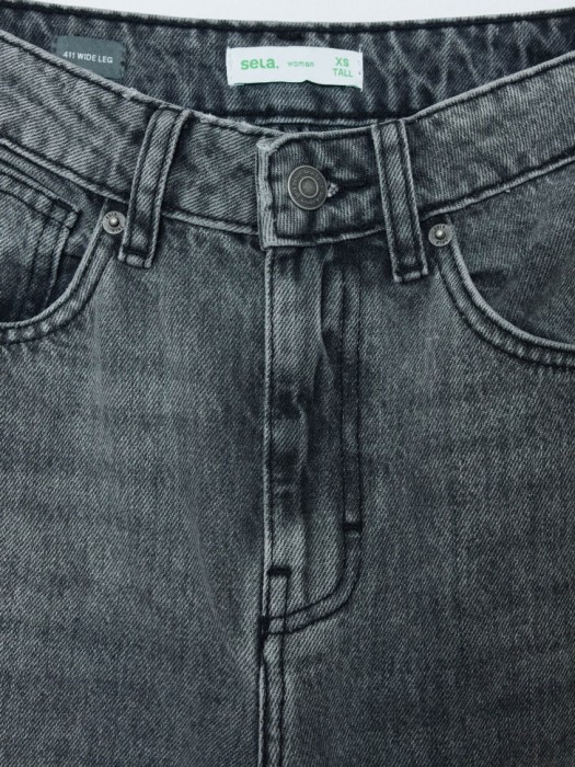 джинсы 411 wide leg tall универсального стиля с лицевой стороны