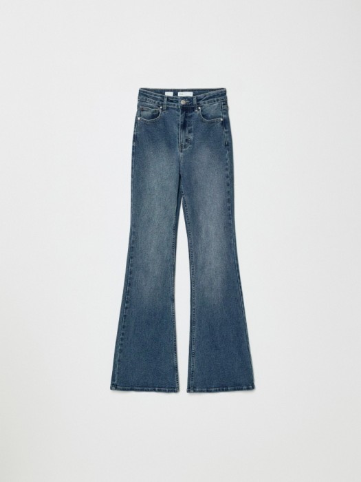 джинсы 445 flared из льна спереди