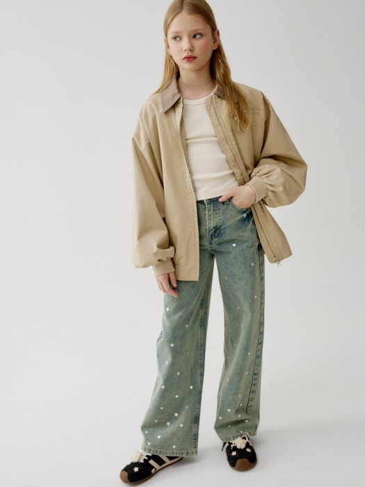 джинсы багги с металлическими заклепками для девочек 4610517539359 фотография