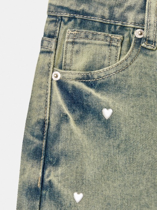 джинсы багги с металлическими заклепками для девочек по цене 2999 руб вид справа