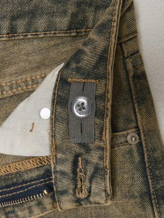 джинсы baggy с винтажной стиркой для мальчиков из проверенных материалов спереди