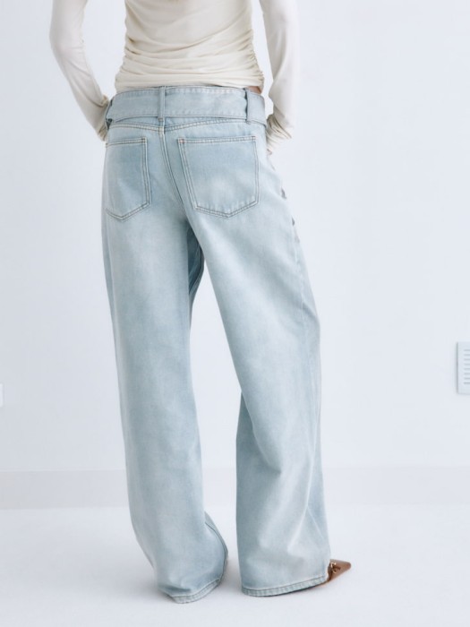 джинсы barrel с ремнем из линейки  young из россии вид сбоку