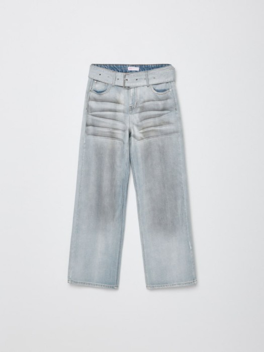 джинсы barrel с ремнем из линейки  young из джинсы и джинскота спереди