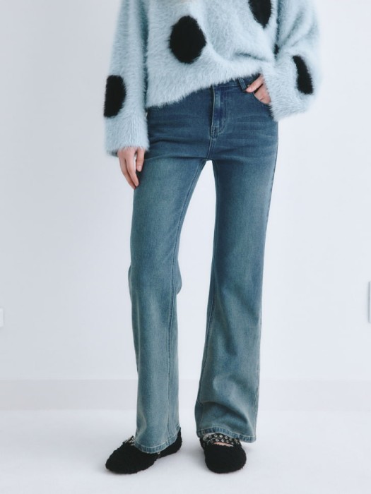 джинсы flared fit из линейки  young от бренда sela вид слева