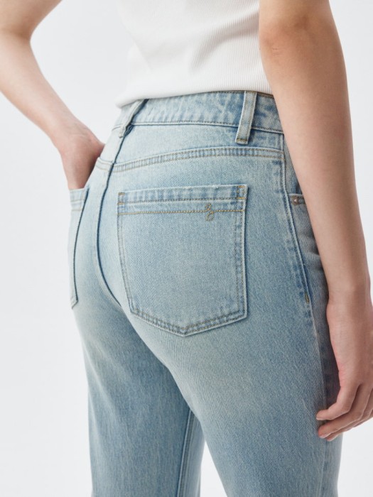 джинсы flared из хлопка спереди