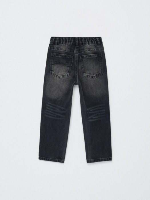 джинсы mom fit на резинке для девочек по цене 799 руб вид справа