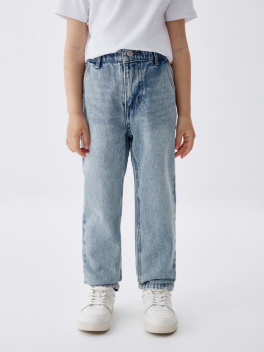 джинсы mom fit на резинке для девочек 4680704850079 фотография