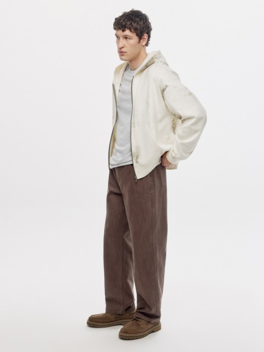 джинсы прямого кроя со средней посадкой из денима спереди