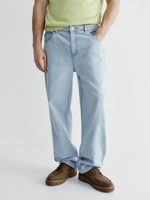 джинсы прямого кроя со средней посадкой от бренда sela вид слева