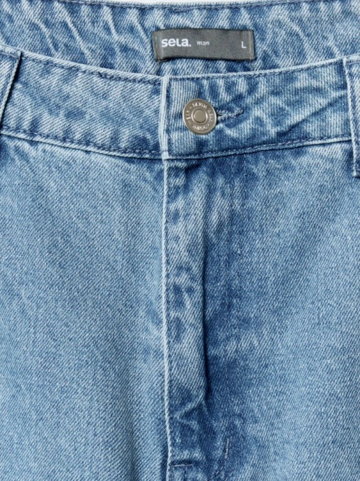 джинсы расслабленного кроя со средней посадкой из хлопка спереди