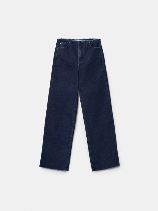 джинсы широкие без пояса из линейки  young из денима спереди