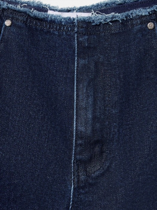 джинсы широкие без пояса из линейки  young универсального стиля с лицевой стороны