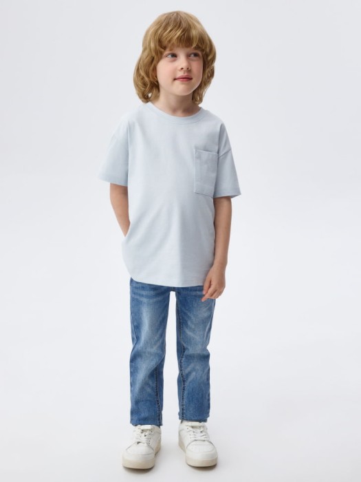 джинсы slim fit для мальчиков от бренда sela вид слева