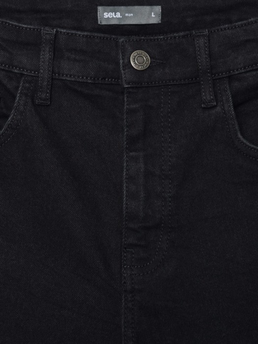 джинсы slim fit со средней посадкой от бренда sela вид слева