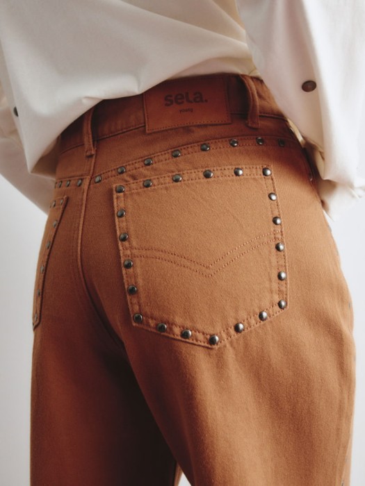джинсы straight fit из линейки  young от бренда sela вид слева