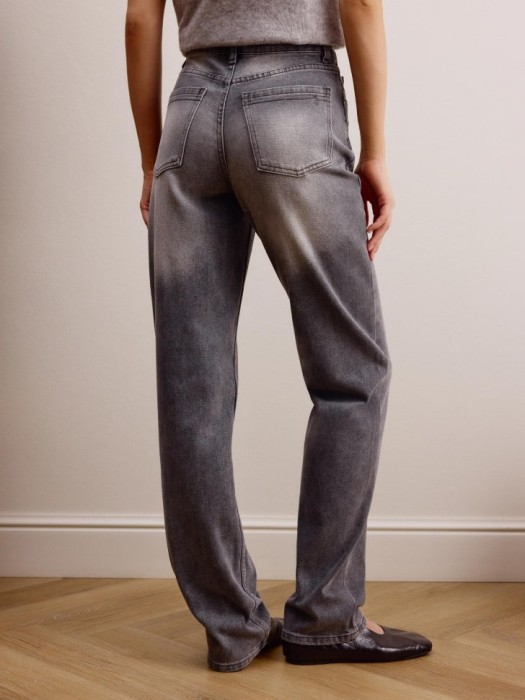 джинсы straight fit с эффектом стирки из россии вид сбоку