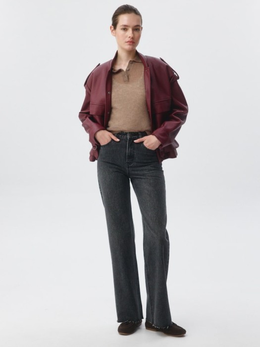 джинсы straight fit от бренда sela вид слева