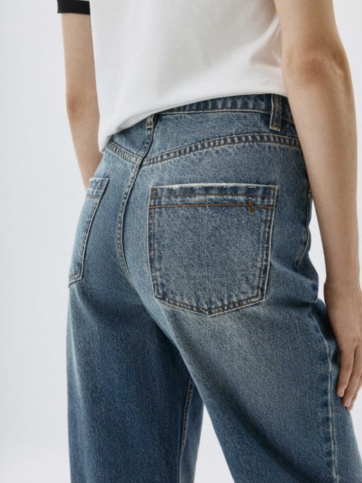 джинсы straight fit из хлопка спереди
