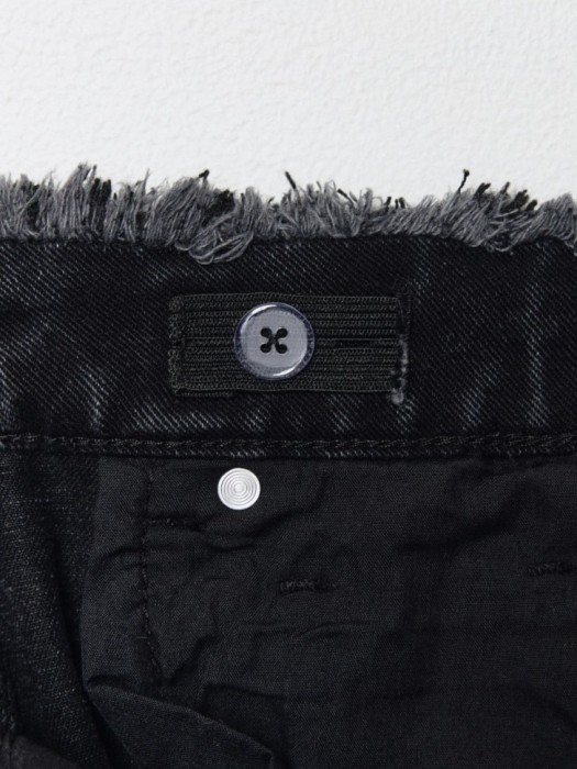 джинсы super wide с бахромой для девочек универсального стиля с лицевой стороны