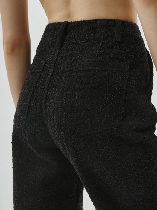 джинсы wide leg без пояса из хлопка спереди