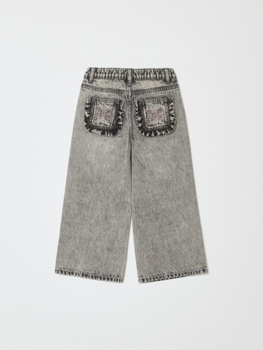 джинсы wide leg для девочек из россии вид сбоку