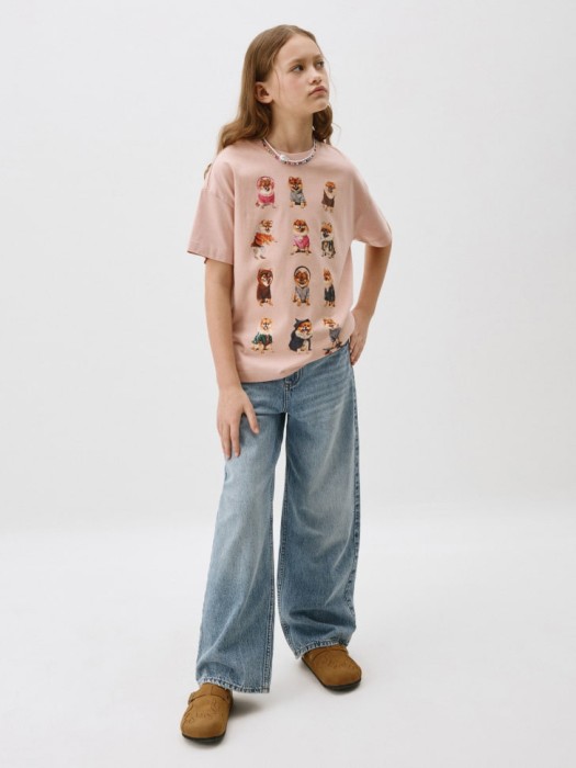 джинсы wide leg для девочек 4680168994142 фотография