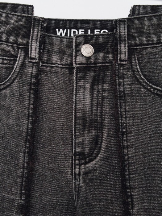 джинсы wide leg с декоративными швами для девочек из россии вид сбоку