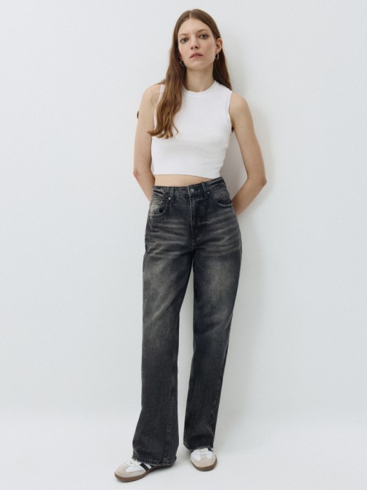 джинсы wide leg с эффектом стирки 4610283917757 фотография