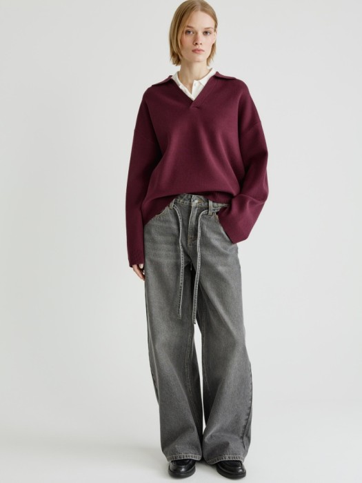 джинсы wide leg с поясом 4610517241559 фотография