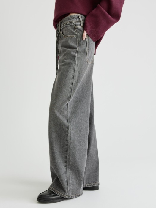 джинсы wide leg с поясом по цене 4299 руб вид справа