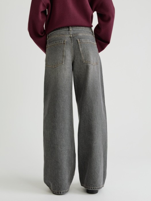 джинсы wide leg с поясом из россии вид сбоку