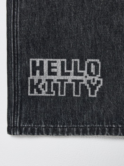 джинсы wide leg с принтом hello kitty для девочек из россии вид сбоку