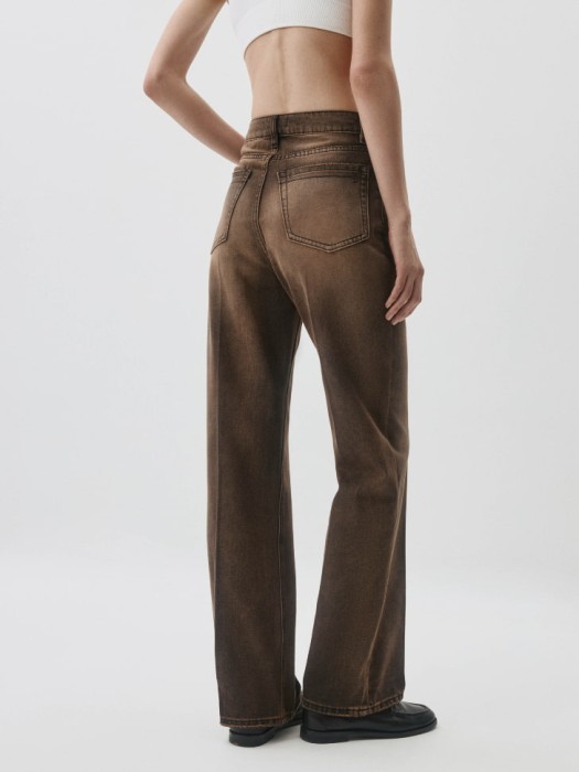 джинсы wide leg tall с тинтом из хлопка спереди