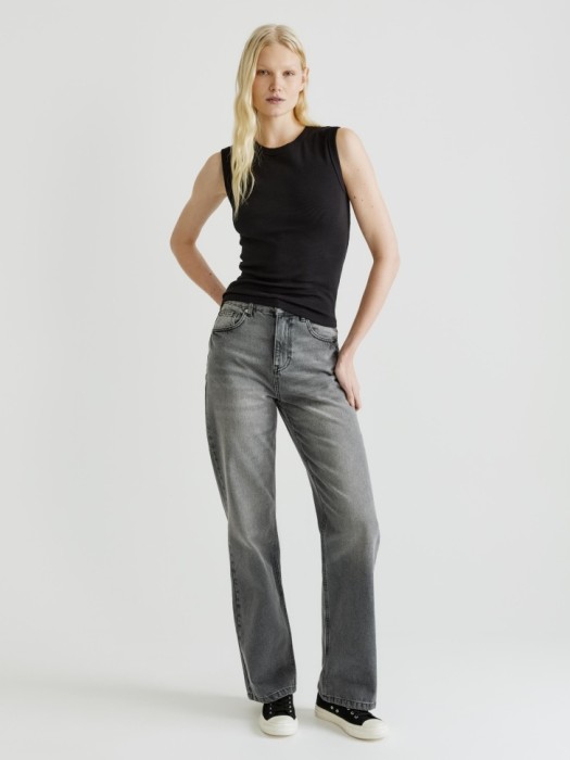 джинсы wide leg tall из хлопка спереди