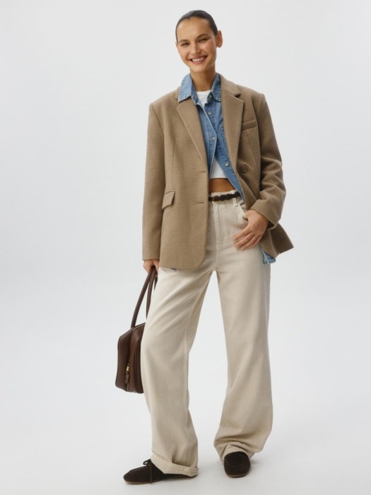 джинсы wide leg tall от бренда sela вид слева