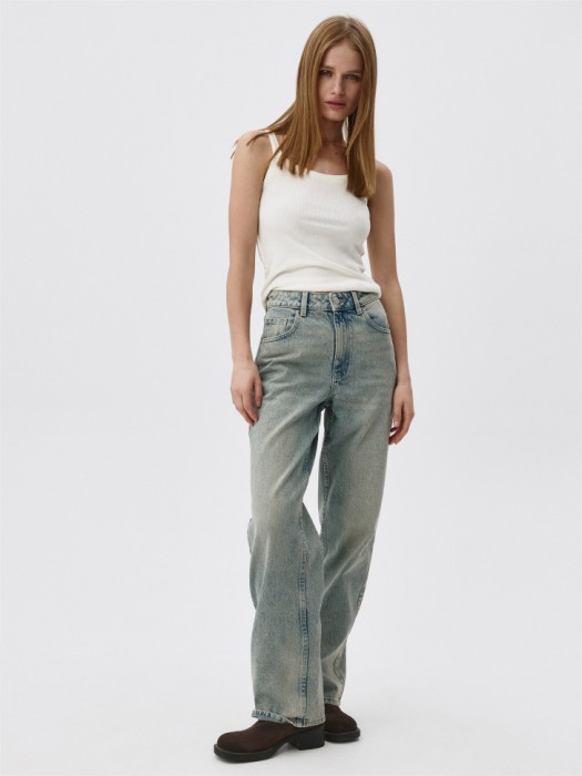 джинсы wide leg от бренда sela вид слева