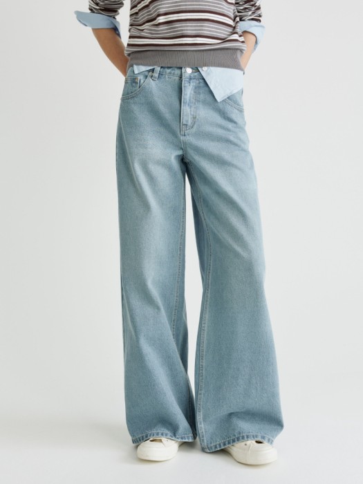 джинсы wide leg от бренда sela вид слева